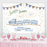 Zug Glücklich 2 Geburtstag Hintergrund für Foto-Shooting